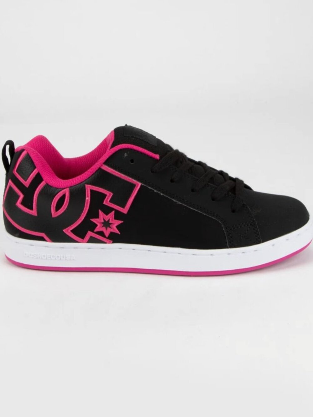 DC Womens Court Graffik Black & Pink Shoes Sz 10